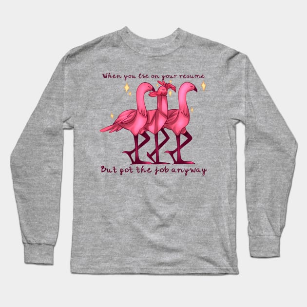 Birb Resume Long Sleeve T-Shirt by darklightlantern@gmail.com